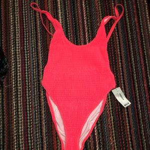 Neon hi leg swimsuit